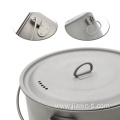 Pure Titanium Camping Hanging Pot With Removable Handle